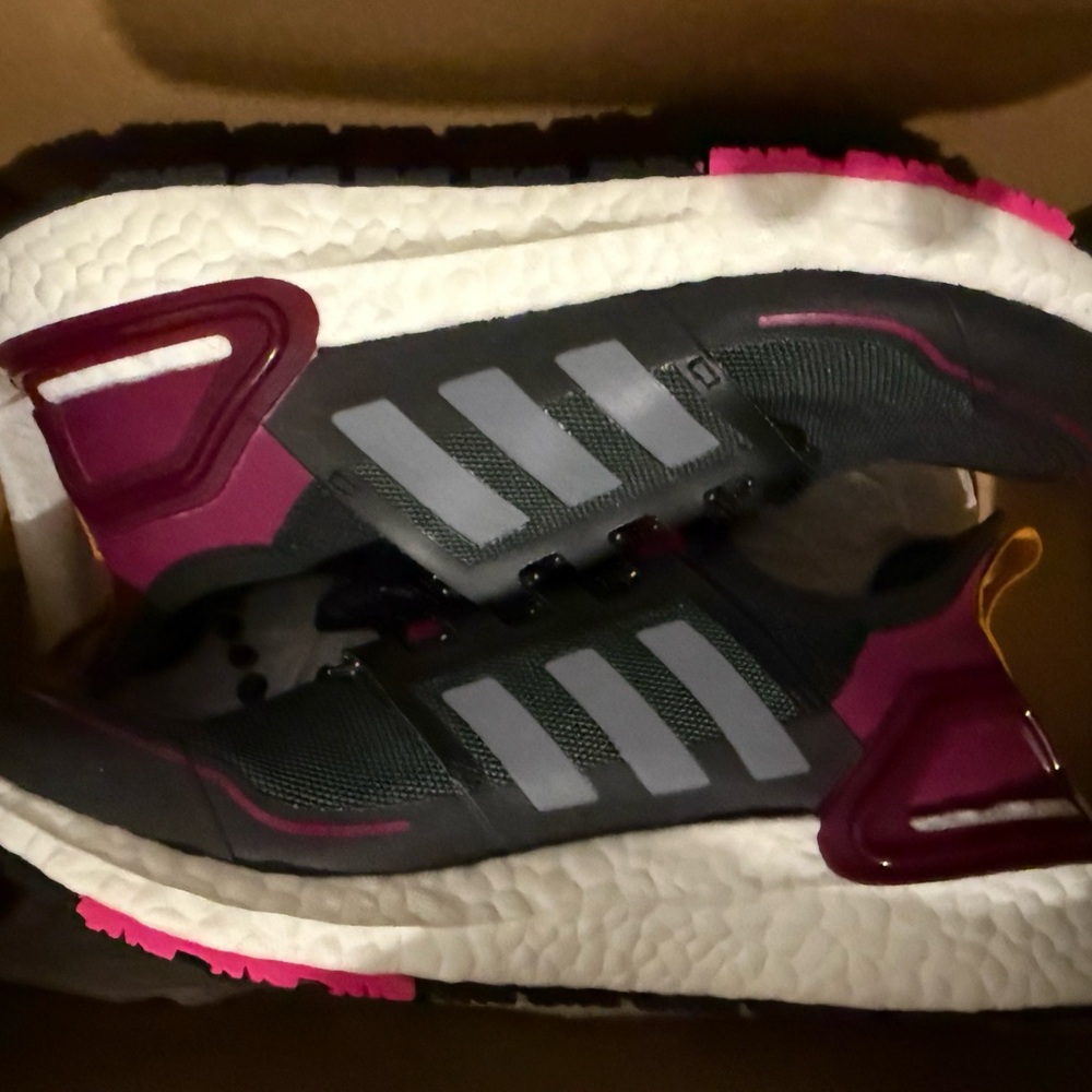 Adidas Gray and Pink Sneakers